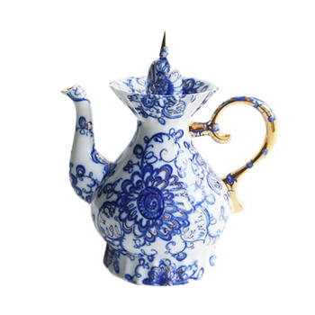俄皇茶具凤歌系列下午茶手绘描金瓷器高颜值瓷器 茶壶