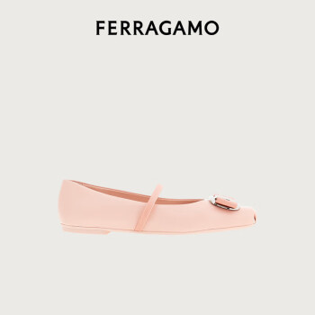 菲拉格慕（Ferragamo）女士淡粉红色羊皮革Vara芭蕾舞平底鞋 0768870_1C _ 70/37.5码