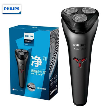 飞利浦（PHILIPS）电动剃须刀S1000系列 全身水洗刮胡刀小旋风刮胡刀快速闪充 S1213