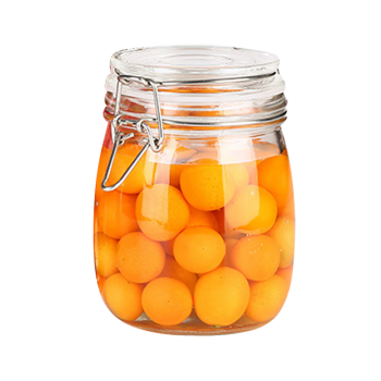 全适无铅玻璃密封罐收纳罐750ml 4个装 透明蜂蜜柠檬储物罐 