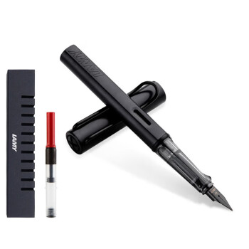 LAMY   star恒星系列钢笔签字笔学生练字钢笔 炭黑色EF尖（龙骨盒带吸墨器）