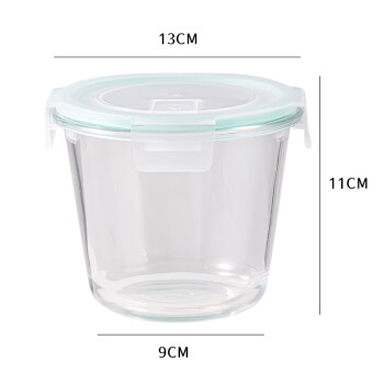 拜杰高硼硅玻璃汤杯微波炉烤箱专用保鲜盒面汤碗密封早餐杯饭盒 700ml
