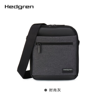 海格林（hedgren）男士竖式斜挎包休闲小挎包 HNXT01214灰色