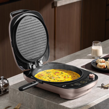 美的（Midea）电饼铛 家用早餐机 悬浮双面加热可拆洗智能多功能煎烤机 线下同款 JKS3408