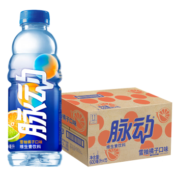 脉动雪柚橘子口味 600ML*15瓶 维C低糖维生素出游做运动饮料必备