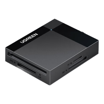 绿联（UGREEN）USB/Type-C读卡器3.0高速 多卡多读 支持SD/TF/CF/MS 相机监控内存卡 40755