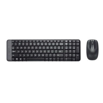 罗技（Logitech）MK220 键鼠套装 无线键鼠套装 办公键鼠套装 带无线接收器 黑色