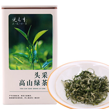 悦来香绿茶头采高山云雾绿清香型一级绿茶125克2024年明前春茶罐装茶叶