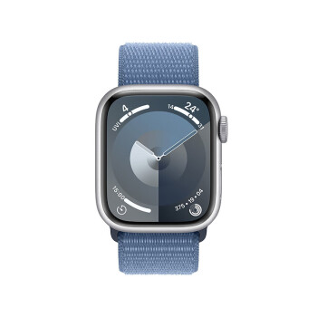 Apple/苹果Watch Series 9 智能手表 s9情侣款男女通用运动电话手表9F3 凜蓝色回环式表带 45mm GPS版