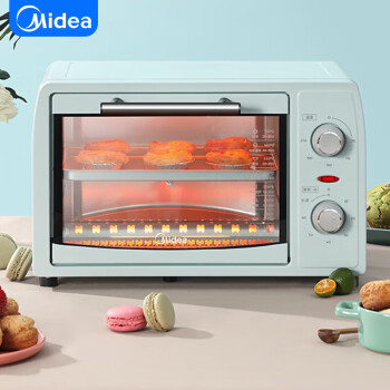 Midea美的PT12B0 家用台式迷你电烤箱 12L 网红烤箱 机械式操作烘焙烘烤 电烤箱