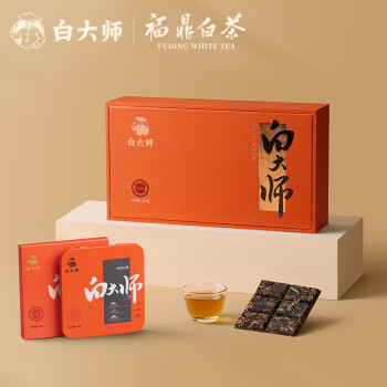 白大师 茶叶白茶 2018年陈皮白茶方片 一级寿眉陈皮 紧压调味茶 240克