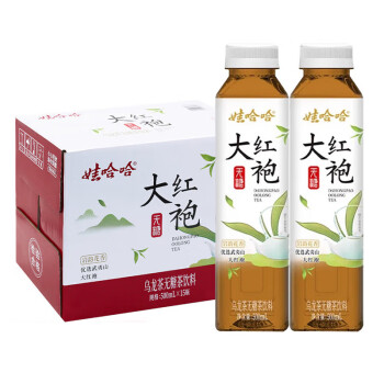 娃哈哈 茶饮料 乌龙茶 大红袍无糖茶饮 聚会办公休闲饮品500ml*15瓶*5箱