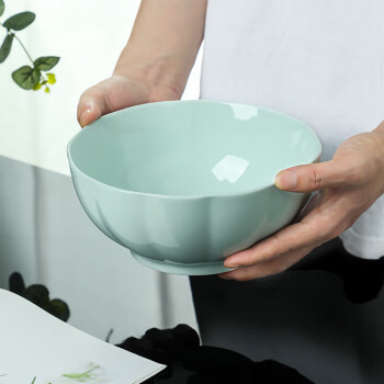 陶相惠陶瓷碗家用大号面碗汤碗沙拉碗8英寸碗景德镇影青瓷泡面碗拉面碗
