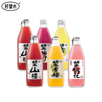 好望水 果汁饮料【300ml*6瓶】全家福果汁气泡水 五种口味混合健康饮品