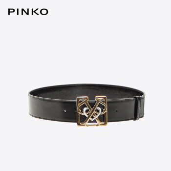 PINKO 女士爱心款腰带3cm1H20T9Y5GB 黑色 S