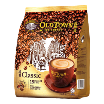 旧街场（OLDTOWN） 速溶咖啡原味570g 马来西亚进口三合一白咖啡粉冲调饮品15条