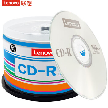 联想 CD-R盘面可打印光盘52速700M刻录空白碟片打印+刻录50片/桶