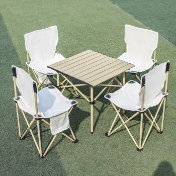 JOYROOM 野餐桌露营椅烧烤桌摆摊桌露营桌FZ-6105 折叠桌+四把椅子