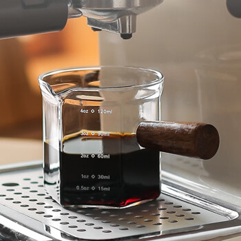 逸居客（YIJUKE）【120ml】咖啡萃取杯小奶盅意式浓缩咖啡量杯盎司杯高硼硅玻璃