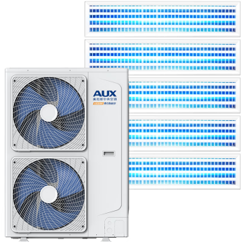 奥克斯（AUX）中央空调一拖五风管机空调大6匹家用多联机全直流变频一级能效包安装嵌入式空调DLR-160W/DCJ2S-JM
