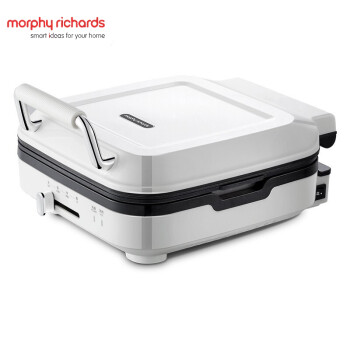 摩飞（MORPHYRICHARDS）小型多功能煎烤锅轻食面包吐司压烤机华夫饼机MR8600 典雅白