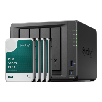 群晖（Synology）DS923+ 搭配4块群晖 Plus系列 HAT3310 8TB硬盘 套装【上门安装】