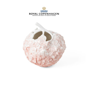 RoyalCopenhagen皇家哥本哈根花之礼赞珊瑚粉绣球花瓶摆件家具装饰