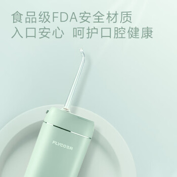 飞科洗牙器便携式 水牙线 家用洁牙器 预防牙结石正畸适用 FP7800水晶绿