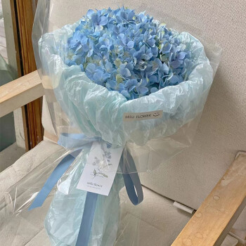 九月生鲜花包装纸36张 雪梨纸浅蓝色花艺内衬花包花纸花店包装材料