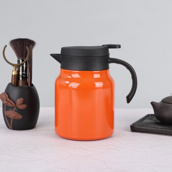 德欧星光厨具 316不锈钢焖茶壶茶水分离泡茶保温壶1000ml/个 橙色 2个起售
