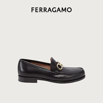 菲拉格慕（Ferragamo）男士黑色便鞋 0712557_3E _105 /46.5码礼物送男友