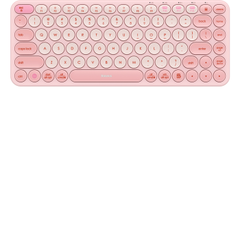 倍思（Baseus）无线蓝牙键盘 超薄三模连接便携办公键盘轻音台式笔记本游戏键盘男女生通用 粉色