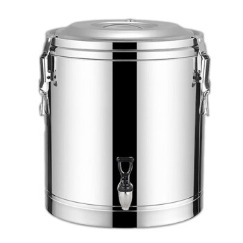 胜佳 不锈钢保温桶大容量商用保温饭桶双层冰桶 50L 单龙头
