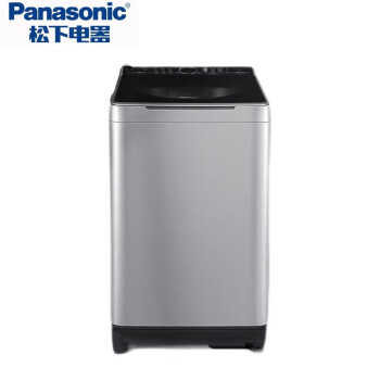 松下（Panasonic）波轮洗衣机XQB100-UAJUD全自动10公斤大容量直驱变频不弯腰离心洗桶洗净泡沫净 银色