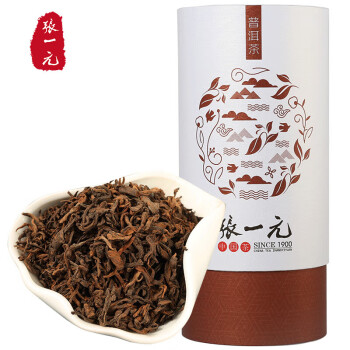张一元 茶叶 云南普洱茶熟茶100g罐装浓香古树茶语系列