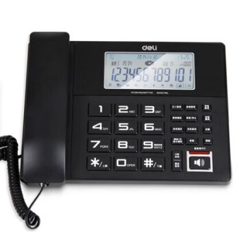 得力（deli）录音电话座机 设备带4G内存卡 13550S办公电话机 系统固定