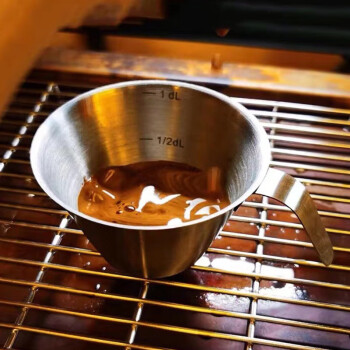 逸居客（YIJUKE）【100ml】304不锈钢咖啡萃取杯带刻度小奶盅盎司杯浓缩咖啡量杯