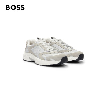 BOSS男士秋季2024新款双 B 造型交织字母图案装饰运动鞋