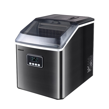 惠康（HICON）制冰机商用奶茶店台式家用小型方冰全自动24冰格日产25KG-HZB-20F全透明视窗（手动加水）
