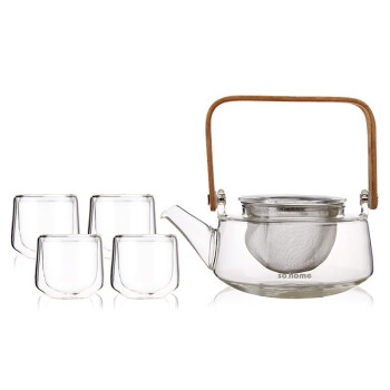 sohomeGT503-A 净思茶具六件礼盒套装玻璃茶壶过滤泡茶壶茶水分离商品