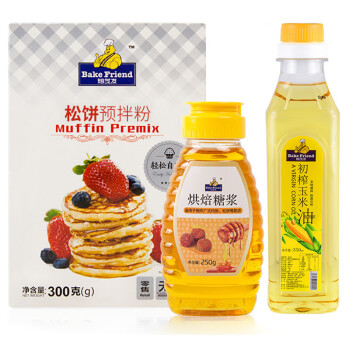 焙芝友 松饼粉300g+烘焙糖浆250ml+玉米油350ml JS