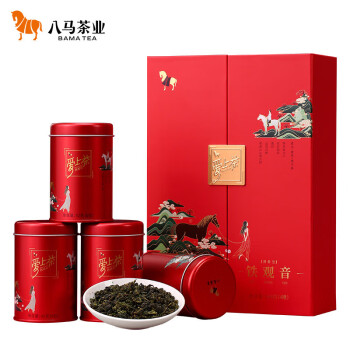 八马茶业乌龙茶爱上茶 安溪铁观音清香型一级168g 礼盒装茶叶送礼