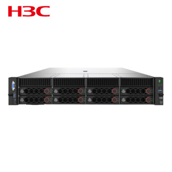 华三(H3C)R4900G5服务器主机-2U机架式(2颗银牌4314-32核2.4GHZ/128G内存/6块8T SATA硬盘/H460/双电)