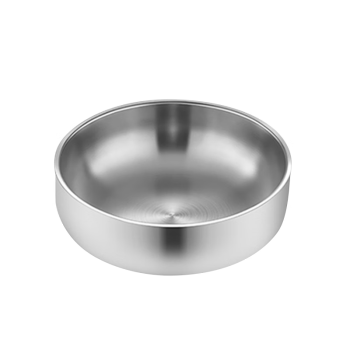 尚菲优品 不锈钢碗18cm 汤碗餐具面碗 双层隔热 白金碗 SF-8118