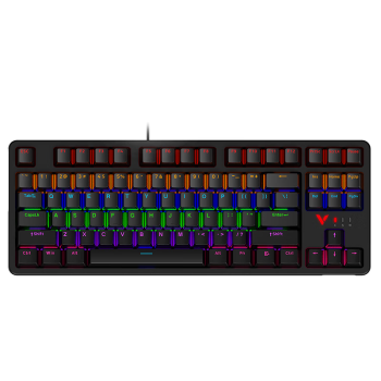 雷柏（Rapoo）V500PRO-87升级款 87键有线背光机械键盘 游戏电竞笔记本电脑办公吃鸡全键无冲可编程键盘 红轴