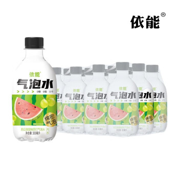 依能 气泡水【300ml*12瓶】西瓜青提味苏打气泡水 0糖0脂0卡17.097