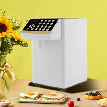 QKEJQ 全自动果糖机商用台湾奶茶店全套设备小型果糖糖浆精准定量机   白色（16键款）
