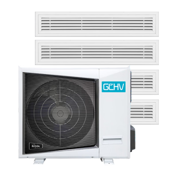 GCHV积微中央空调多联机 5匹一拖四 一级能效直流变频冷暖嵌入式风管机空调 适用三室一厅 EC系列