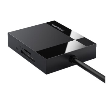 绿联（UGREEN）USB3.0多功能读卡器 四合一多功能相机SD TF CF MS内存卡读卡器 0.5米 CR125(30333)