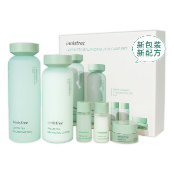 Innisfree悦诗风吟水乳套装礼盒绿茶平衡舒润补水保湿清爽控油